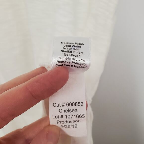 PJ Harlow Poetically Correct Chelsea Dress Pima Cotton White (S-M) Minimalist - Picture 12 of 13